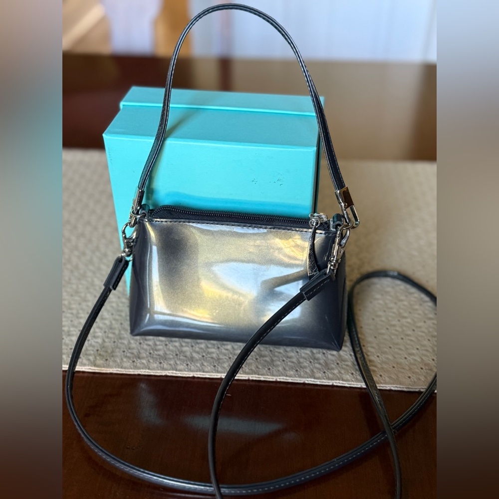 Beijo Charcoal grey 2 way mini handbag crossbody purse - Picture 5 of 11